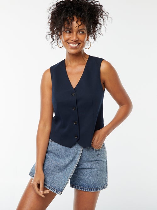 Cardigan con bottoni senza maniche - Kiabi