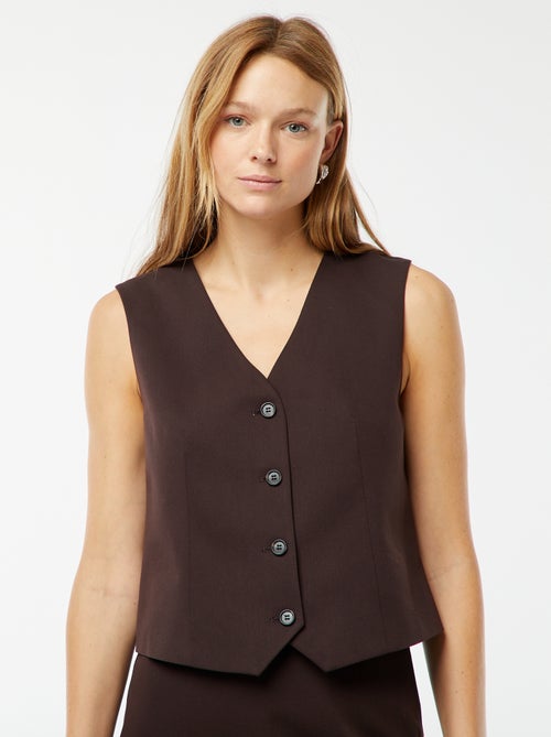 Cardigan con bottoni senza maniche - Kiabi