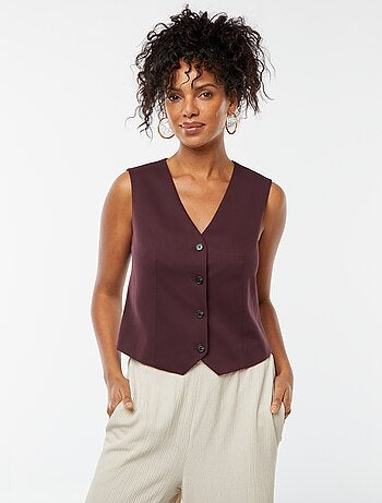 Cardigan con bottoni senza maniche