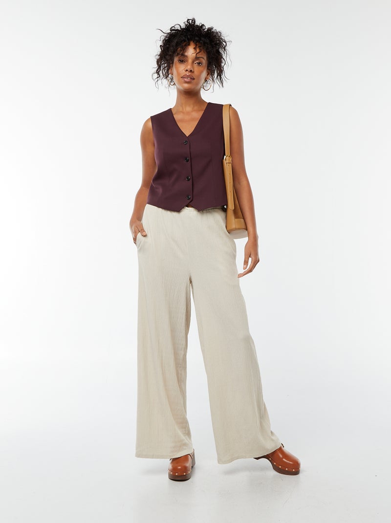 Cardigan con bottoni senza maniche Viola - Kiabi