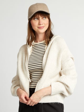 Cardigan con cappuccio