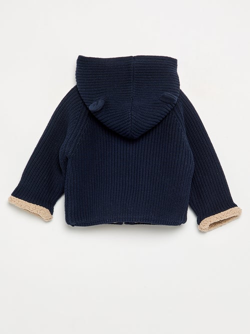 Cardigan con cappuccio e interno effetto montone - Kiabi Cardigan con cappuccio e interno effetto montone - Kiabi
