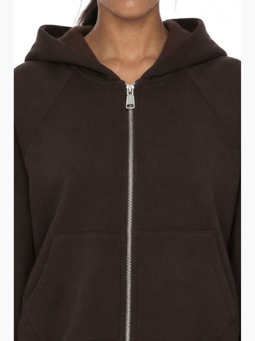 Cardigan con cappuccio e zip busem - Kiabi Cardigan con cappuccio e zip busem - Kiabi