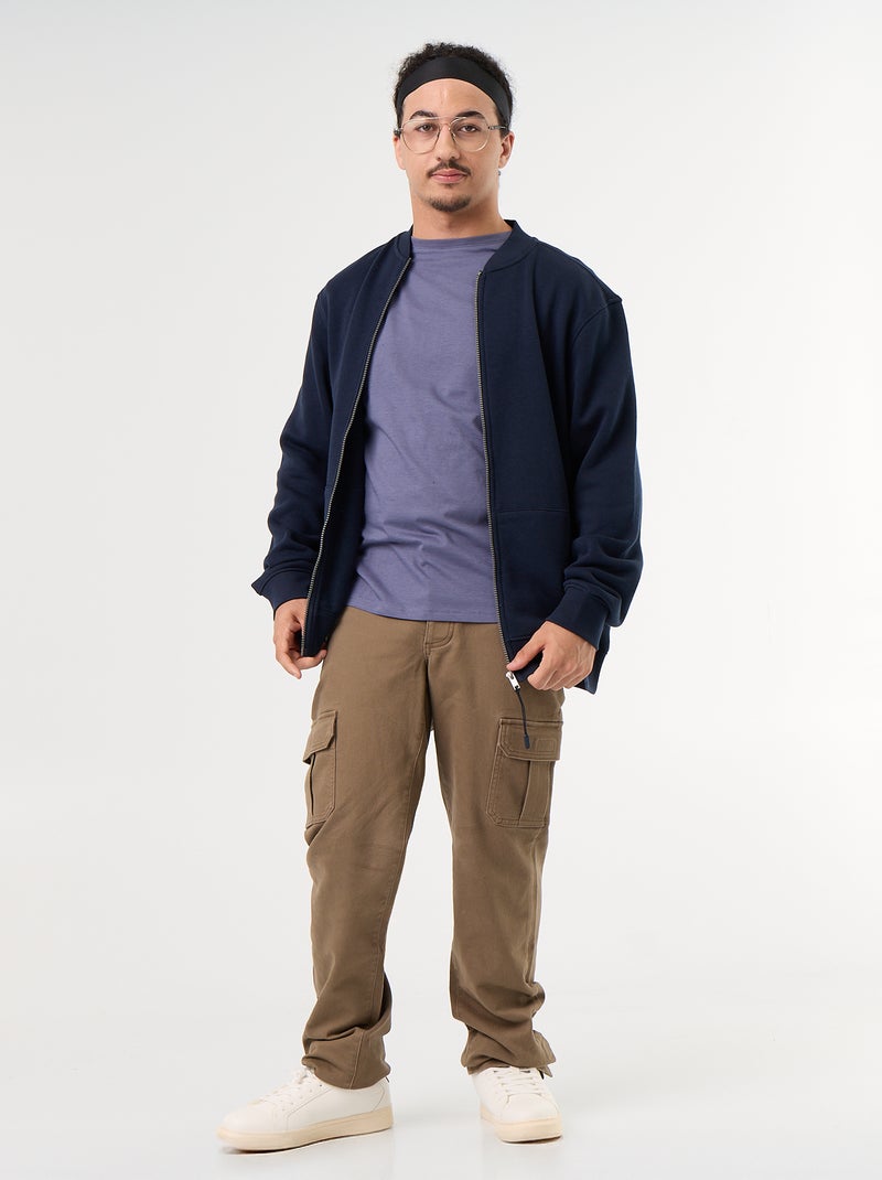 Cardigan con cerniera - facile da indossare Blu - Kiabi