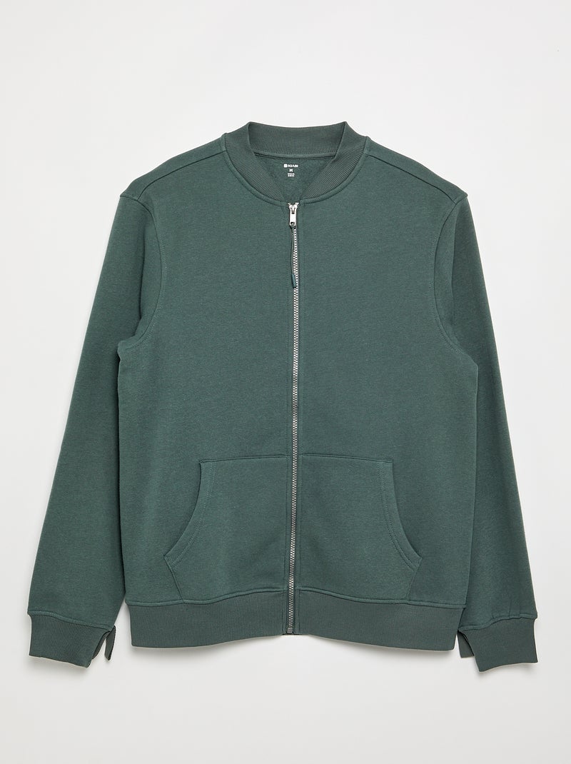 Cardigan con cerniera - facile da indossare Verde - Kiabi