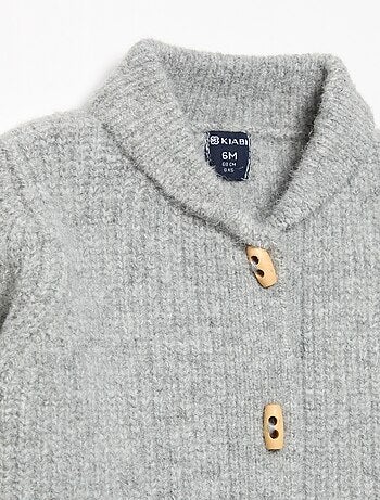 Cardigan con collo a scialle
