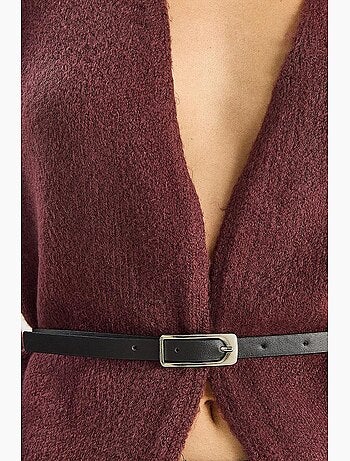 Cardigan con dettaglio cintura lucci