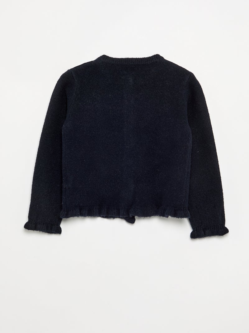 Cardigan con finiture arricciate Blu - Kiabi