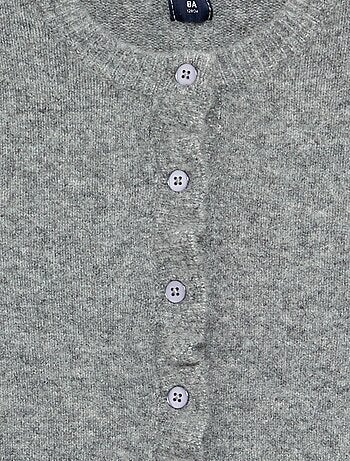 Cardigan con finiture arricciate