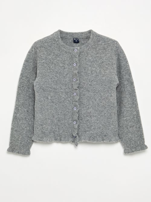 Cardigan con finiture arricciate - Kiabi