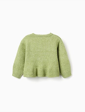 Cardigan con fiori ricamati