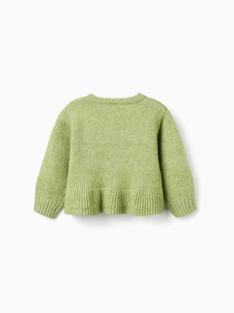 Cardigan con fiori ricamati Verde chiaro - Kiabi