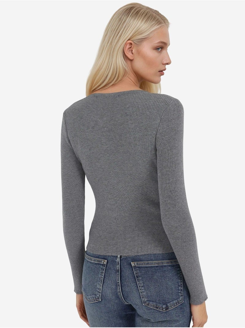 Cardigan con maniche lunghe e bottoni hiccup Grigio - Kiabi