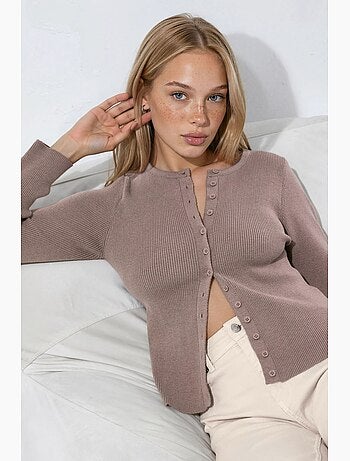 Cardigan con maniche lunghe e bottoni hiccup