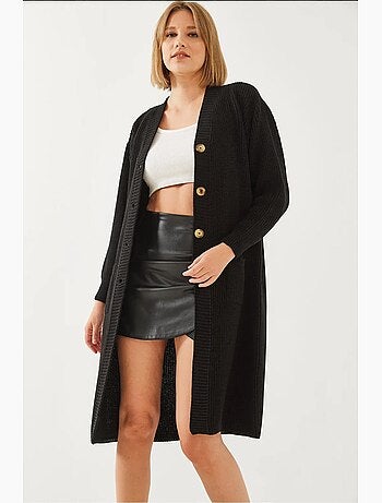 Cardigan con scollo a v e bottoni con dettaglio tasca lucci
