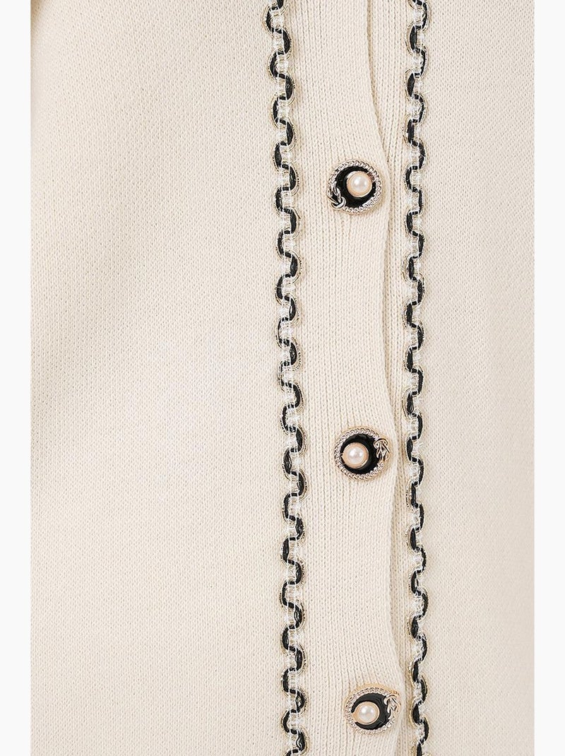 Cardigan con scollo a v e set di pantaloni a gamba ampia bdart Avorio - Kiabi