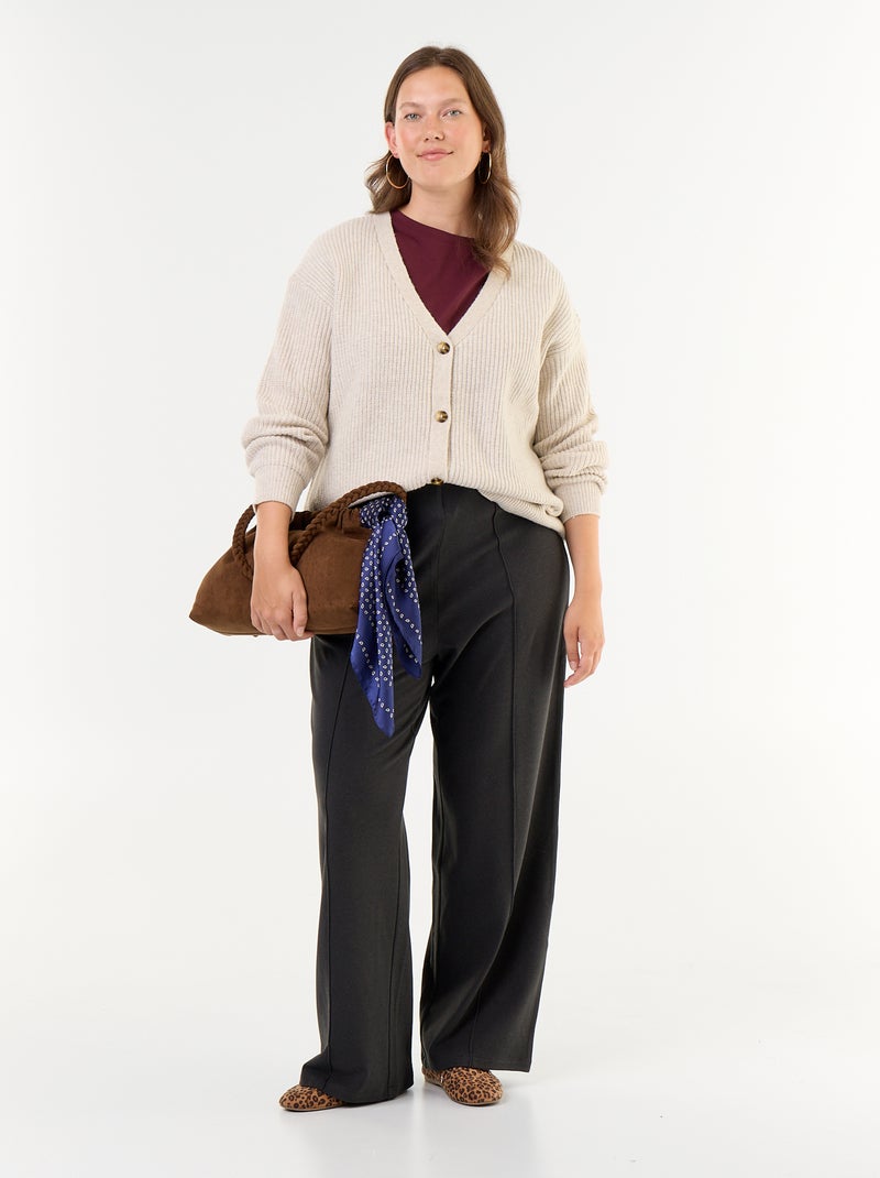 Cardigan con scollo a V Grigio - Kiabi