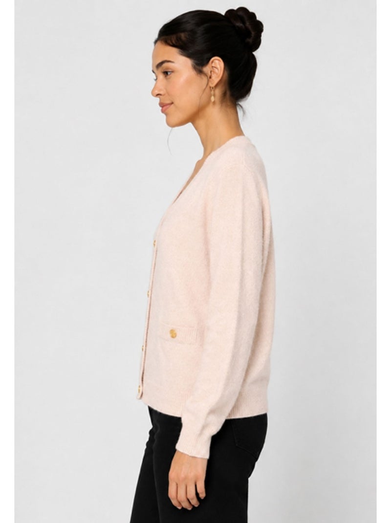 Cardigan con scollo a V Kebello Beige - Kiabi