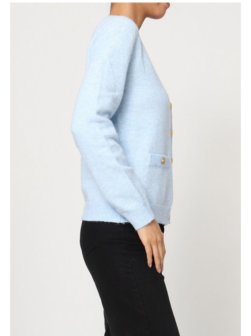 Cardigan con scollo a V Kebello Blu cielo - Kiabi