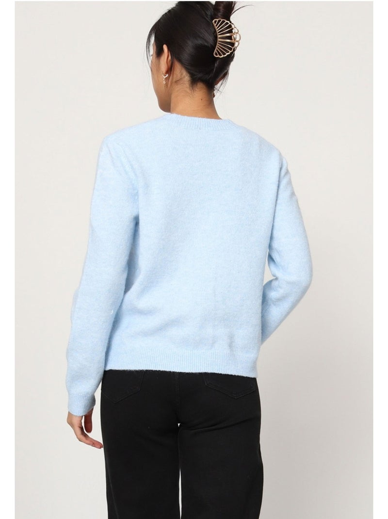 Cardigan con scollo a V Kebello Blu cielo - Kiabi