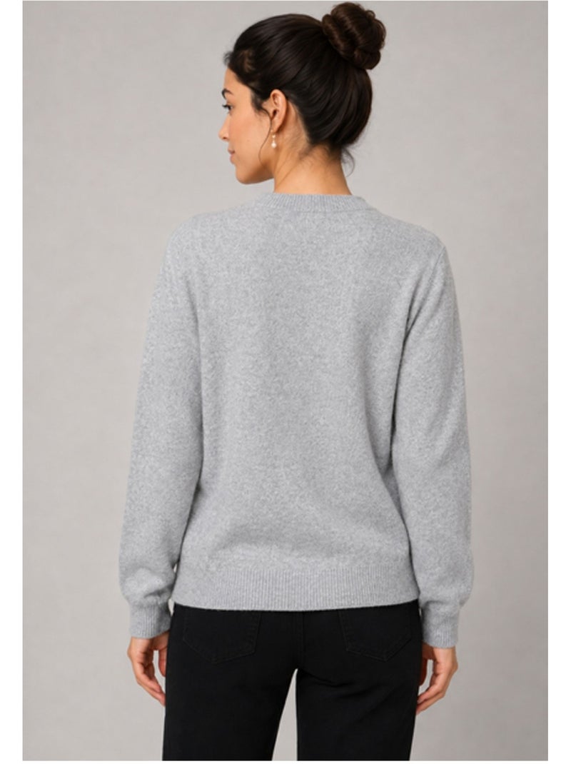 Cardigan con scollo a V Kebello Grigio - Kiabi