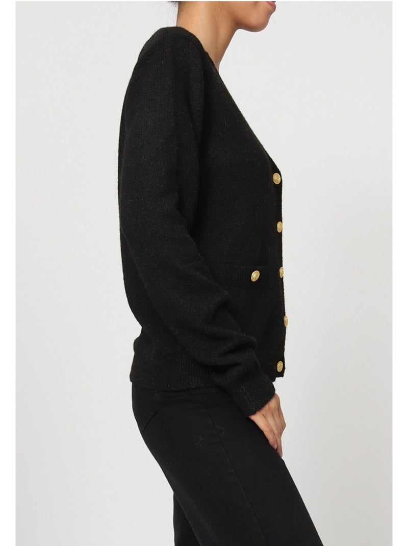 Cardigan con scollo a V Kebello Nero Nero - Kiabi