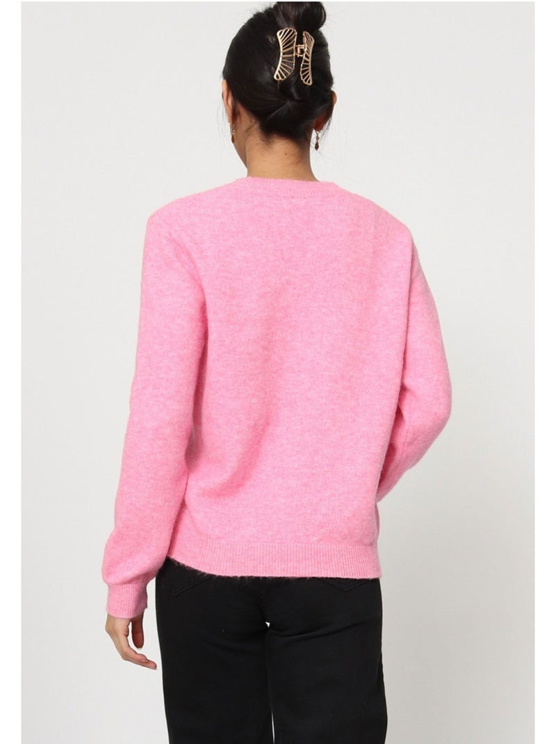 Cardigan con scollo a V Kebello Rosa - Kiabi