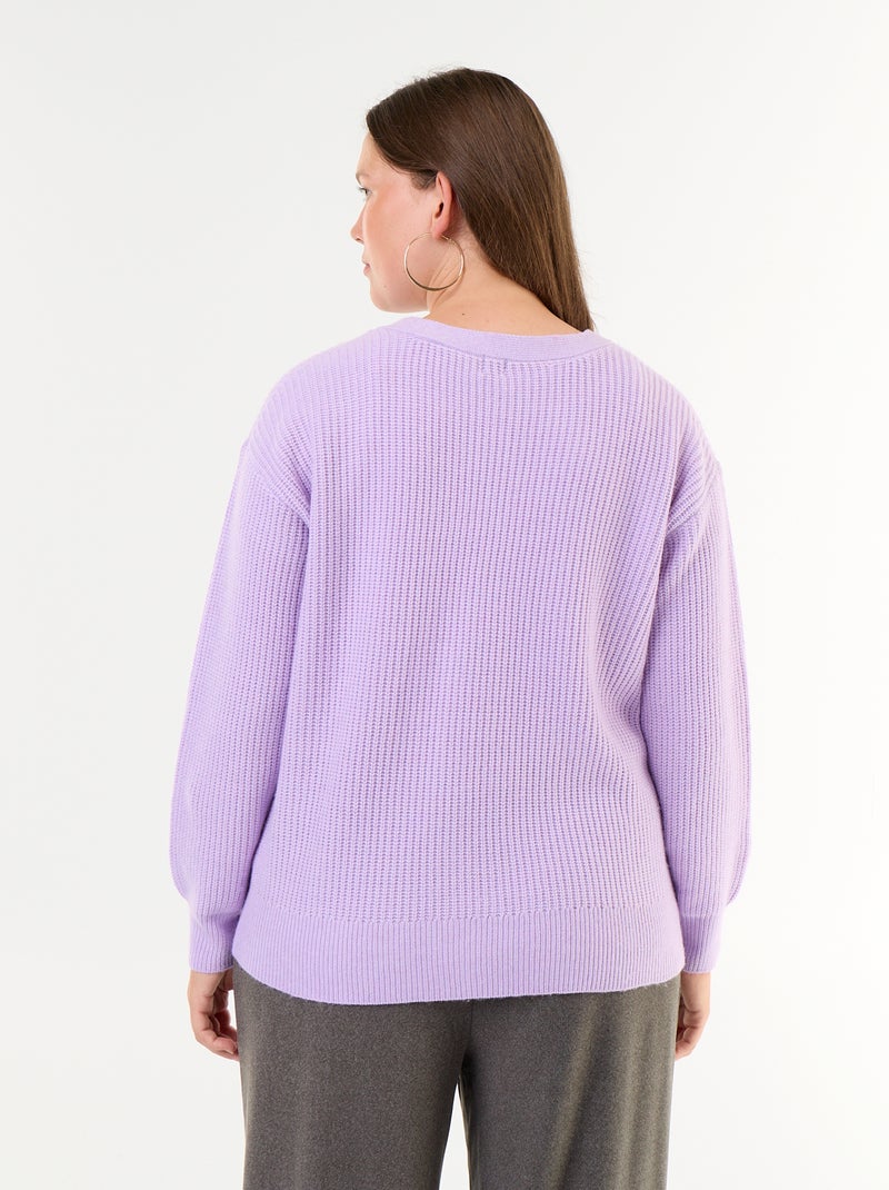 Cardigan con scollo a V Viola - Kiabi