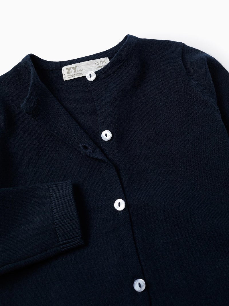 Cardigan con scollo tondo Blu scuro - Kiabi