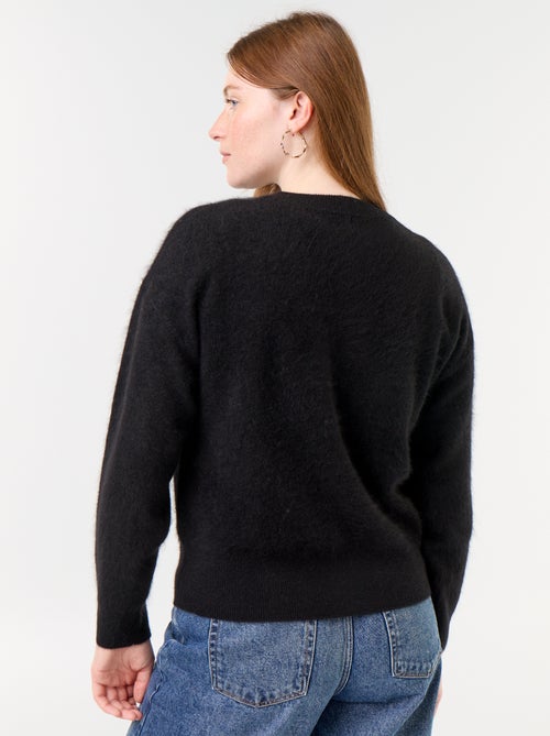 Cardigan con zip 100% lana - Premium - Kiabi Cardigan con zip 100% lana - Premium - Kiabi