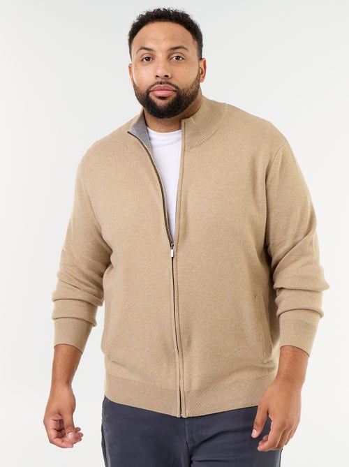Cardigan con zip a collo alto - Kiabi