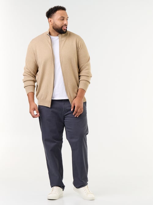 Cardigan con zip a collo alto - Kiabi