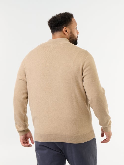 Cardigan con zip a collo alto - Kiabi