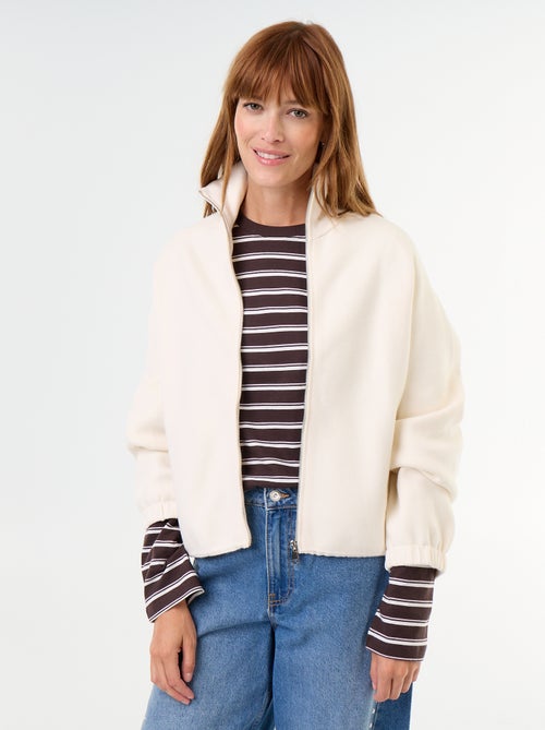 Cardigan con zip a collo alto - Kiabi