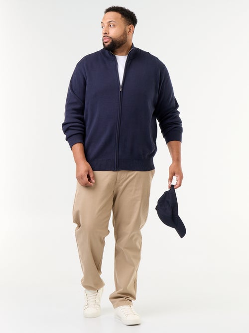 Cardigan con zip a collo alto - Kiabi
