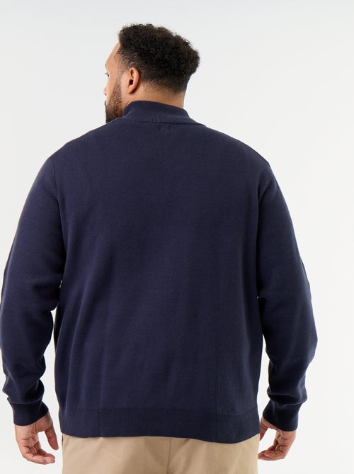 Cardigan con zip a collo alto - Kiabi