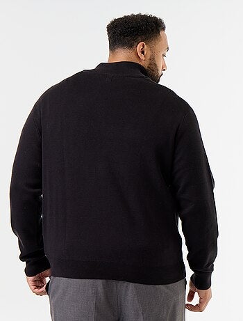 Cardigan con zip a collo alto
