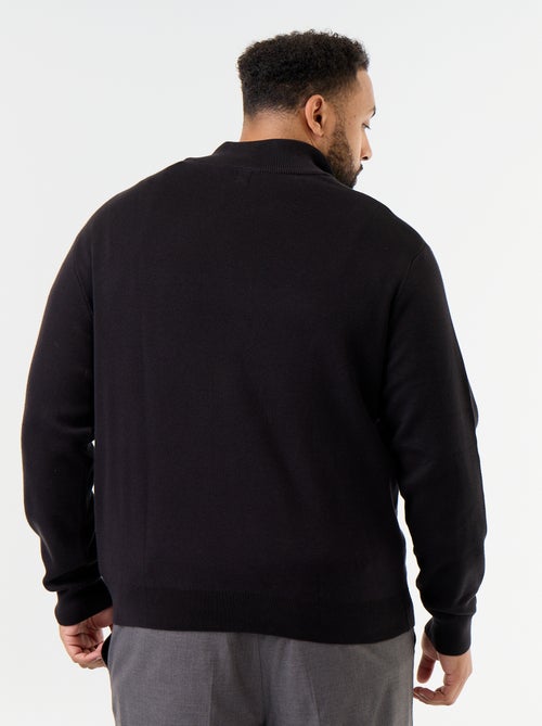 Cardigan con zip a collo alto - Kiabi