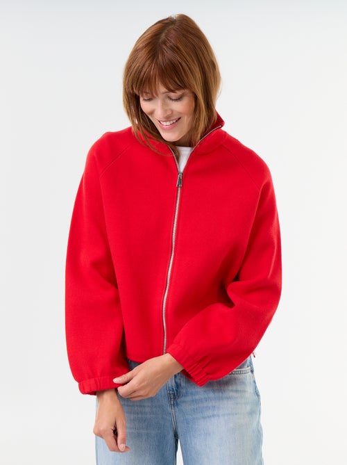 Cardigan con zip a collo alto - Kiabi