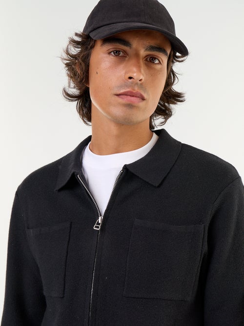 Cardigan con zip e collo a camicia - Kiabi Cardigan con zip e collo a camicia - Kiabi