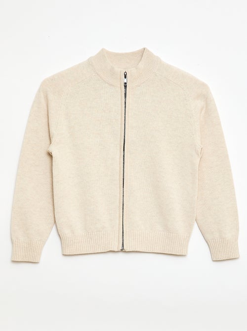 Cardigan con zip e collo alto - Kiabi Cardigan con zip e collo alto - Kiabi