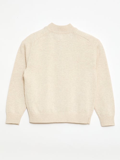 Cardigan con zip e collo alto - Kiabi Cardigan con zip e collo alto - Kiabi