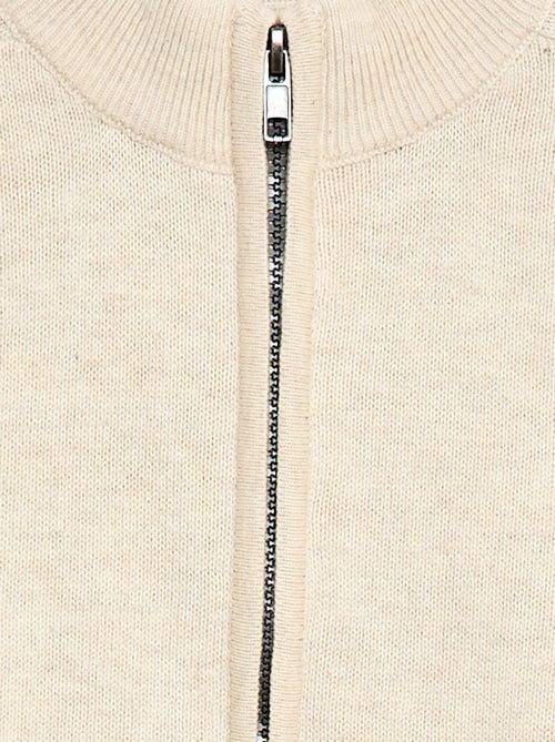Cardigan con zip e collo alto - Kiabi Cardigan con zip e collo alto - Kiabi