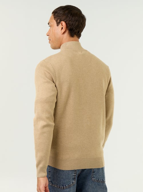 Cardigan con zip e collo alto - Kiabi Cardigan con zip e collo alto - Kiabi