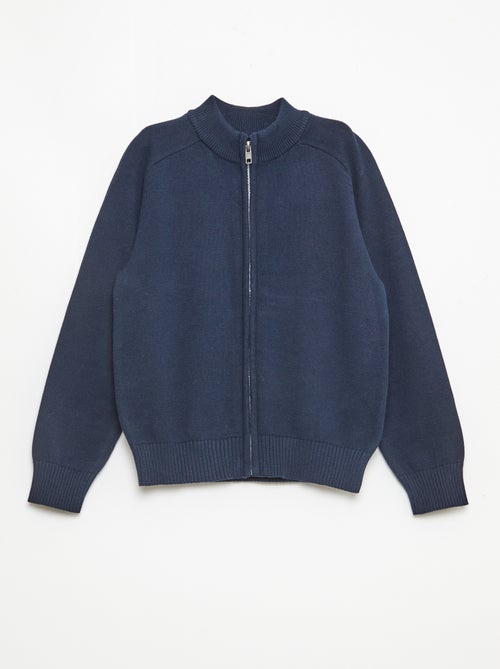 Cardigan con zip e collo alto - Kiabi Cardigan con zip e collo alto - Kiabi