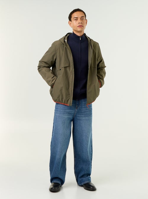 Cardigan con zip e collo alto - Kiabi Cardigan con zip e collo alto - Kiabi
