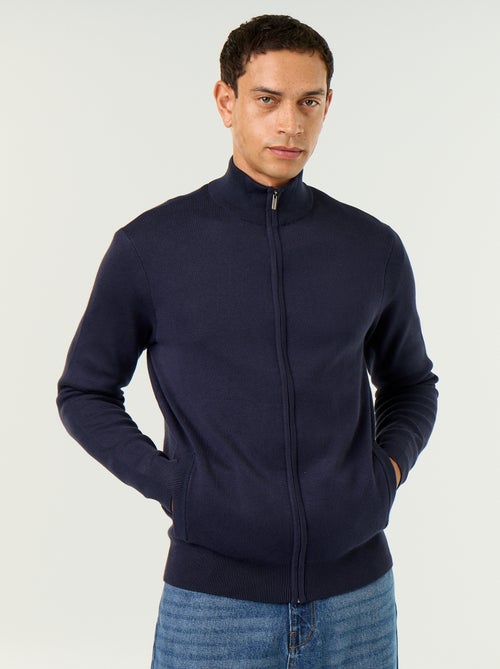 Cardigan con zip e collo alto - Kiabi Cardigan con zip e collo alto - Kiabi