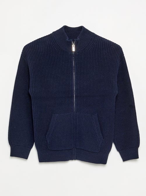 Cardigan con zip e collo alto - Kiabi