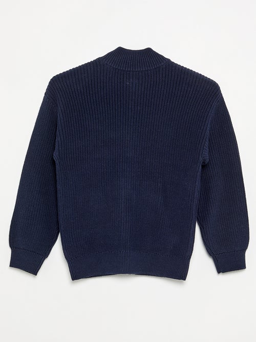 Cardigan con zip e collo alto - Kiabi