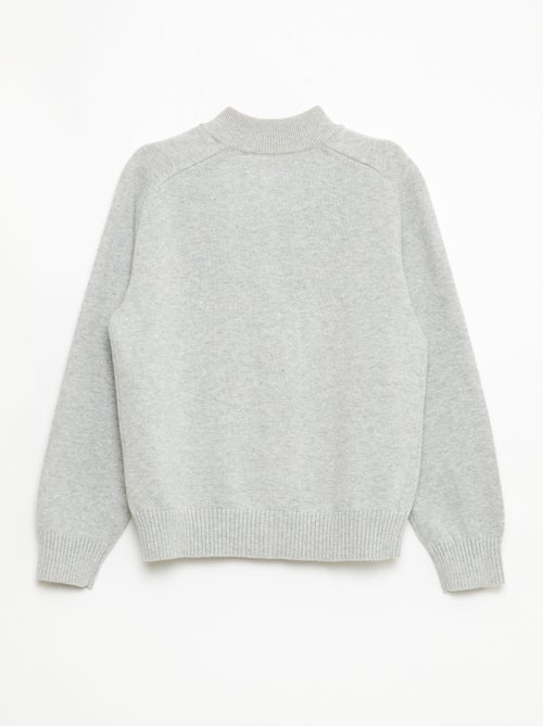 Cardigan con zip e collo alto - Kiabi Cardigan con zip e collo alto - Kiabi